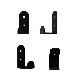 Wallity Percha Leny Metal Individual - Negra, Soporta 1kg, Diseño Elegante para Armario